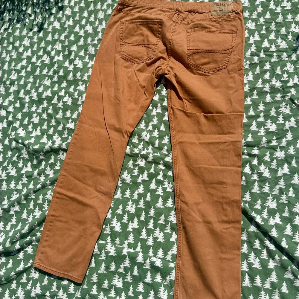 Hollister Men’s 5 Pocket Skinny Pant 34x32 Camel Tan - Picture 3 of 5